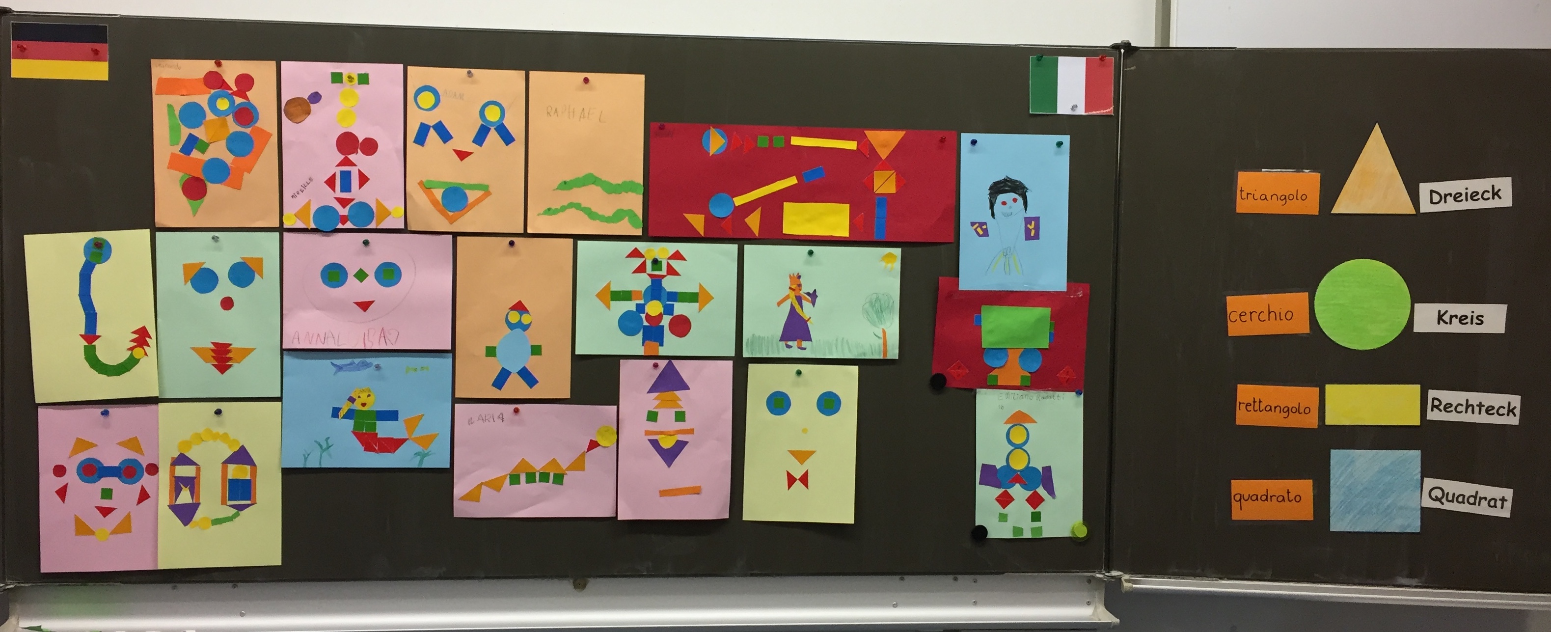 Geometrie in der Klasse 1b – geometria in classe 1 b